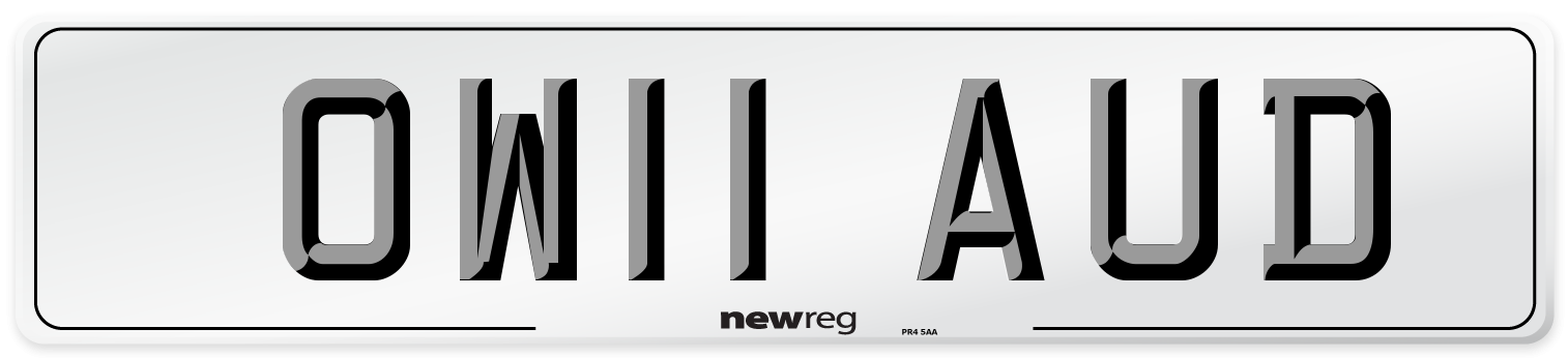 OW11 AUD Number Plate from New Reg
